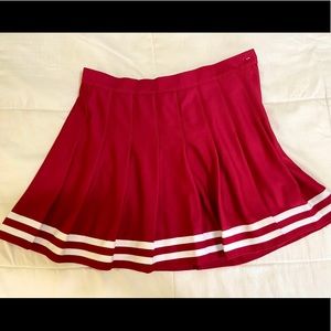 Red and White Cheer/Spirit Skirt Size Small